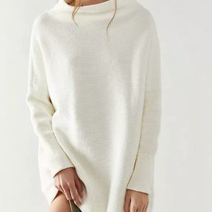 Free People Ecru Ottoman Slouchy Tunic Sweater SIZE L